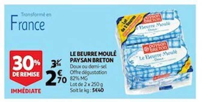 le beurre moulé paysan breton