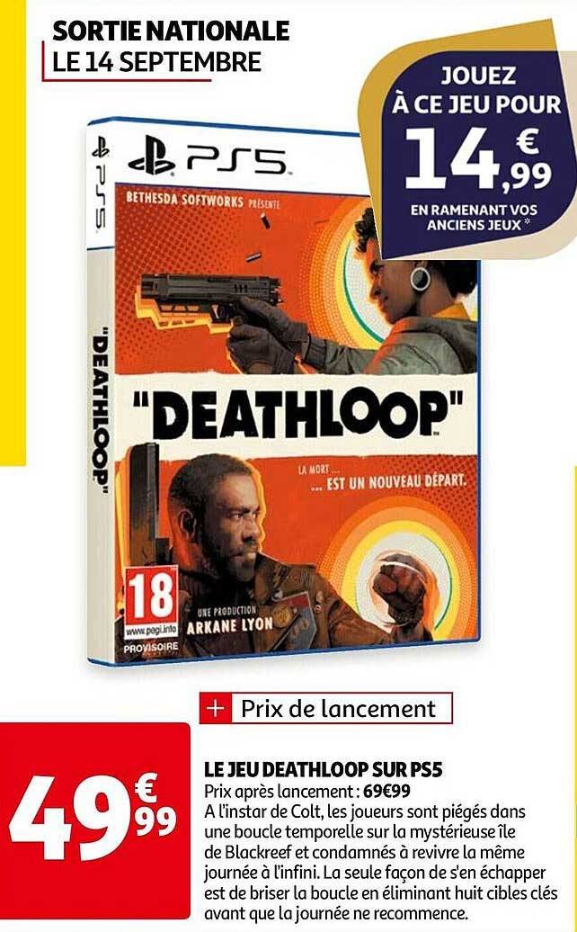 le jeu deathloop sur ps5