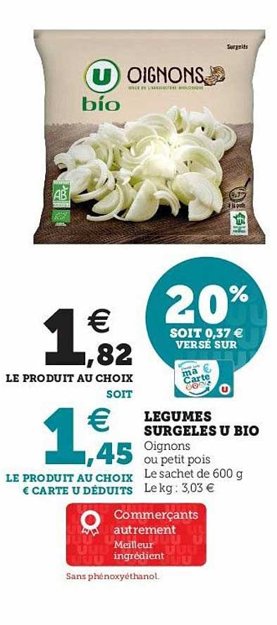 Légumes Surgelés U Bio