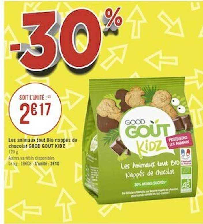 les animaux tout bio nappés de chocolat good gout kidz