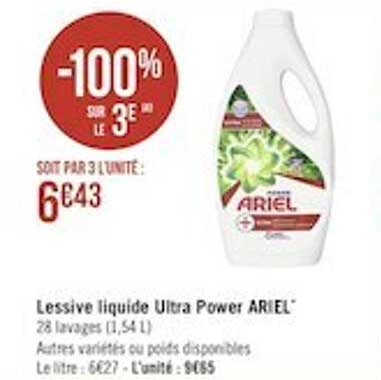 Lessive Liquide Ultra Power Ariel