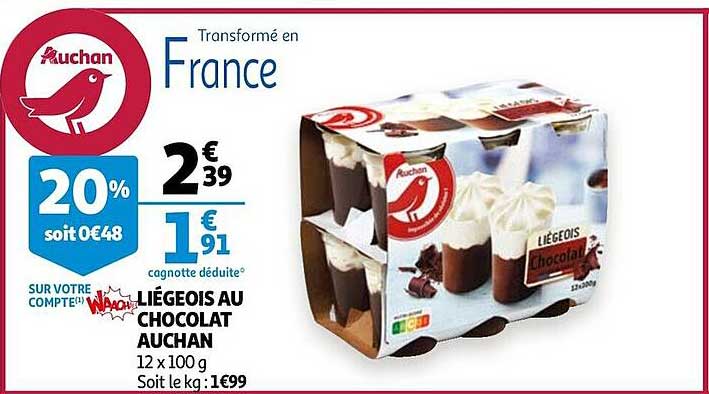 Liégeois Au Chocolat Auchan