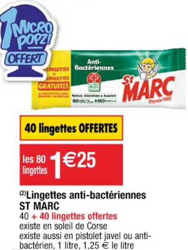 lingettes anti-bactériennes st marc