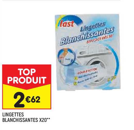 lingettes blanchissantes x20