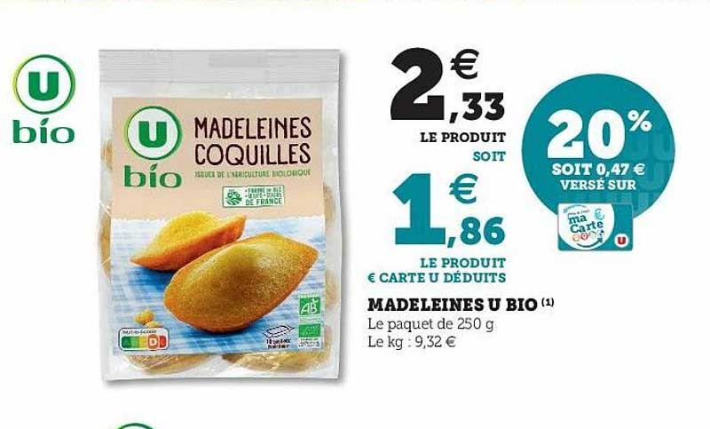 Madeleines U Bio