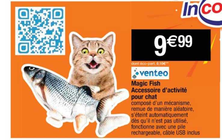 magic fish accessoire d'activité pour chat venteo