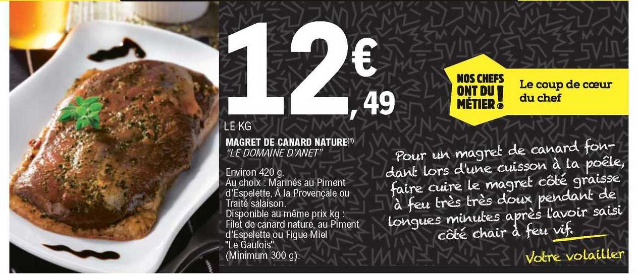 magret de canard nature "le domaine d'anet"