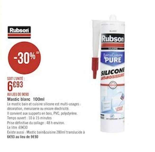 Mastic Blanc 100 Ml Rubson