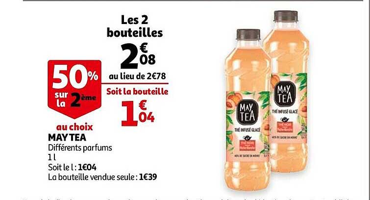 may tea 50% sur la 2ème