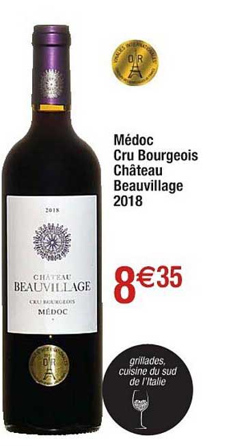 médoc cru bourgeoise château beauvillage 2018