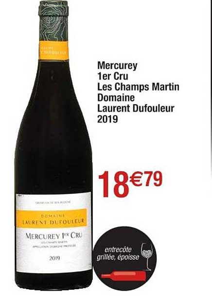 mercurey 1er cru les champs martin domaine laurent duflouleur 2019