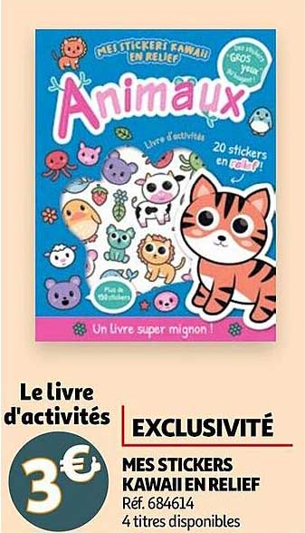 mes stickers kawaii en relief