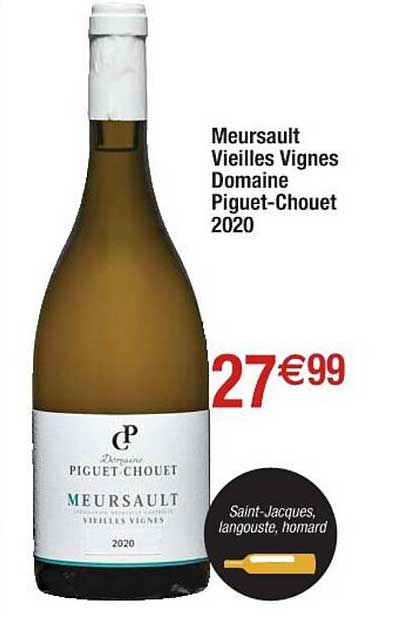 meursault vieilles vignes domaine piguet-chouet 2020