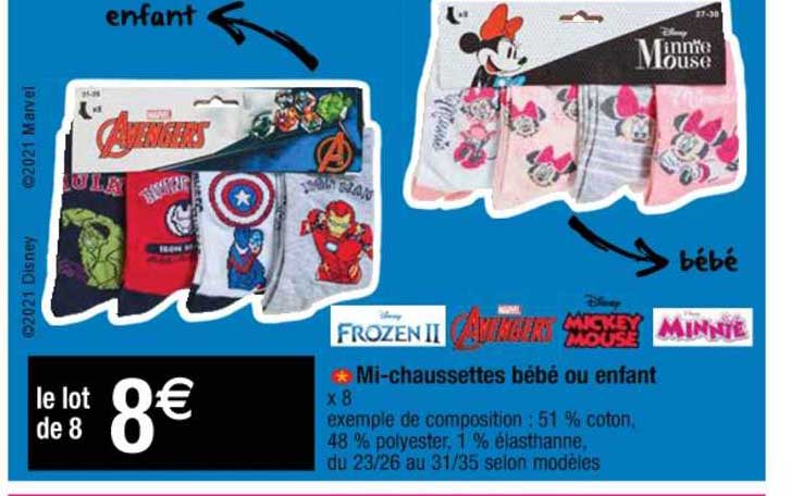 mi-chaussettes bébé ou enfant