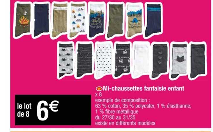 mi-chaussettes fantaisie enfant