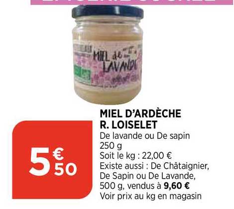 miel d'ardèche r. loiselet