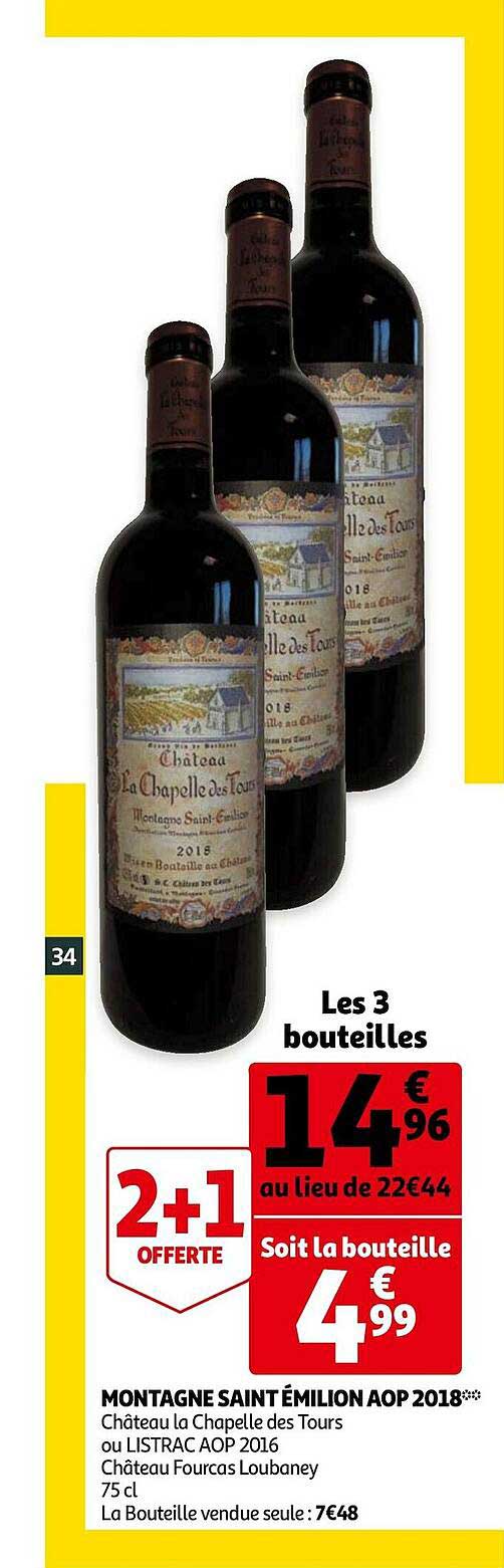 montage saint émilion aop 2018 2+1 offerte