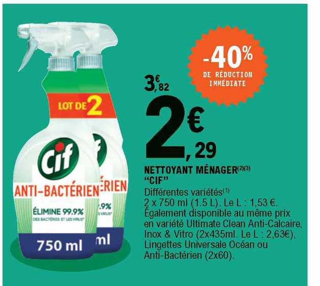 Nettoyant Ménager "cif"