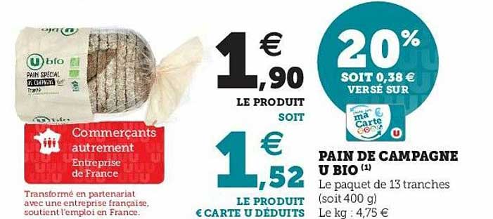 Pain De Campagne U Bio