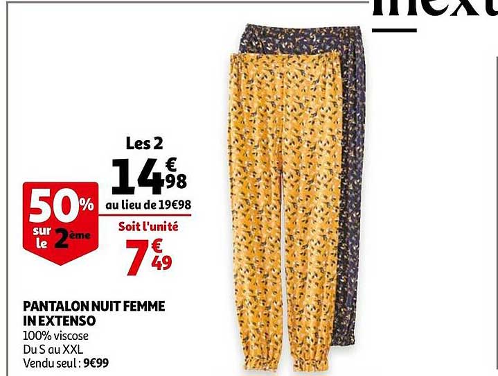 pantalon nuit femme in extenso