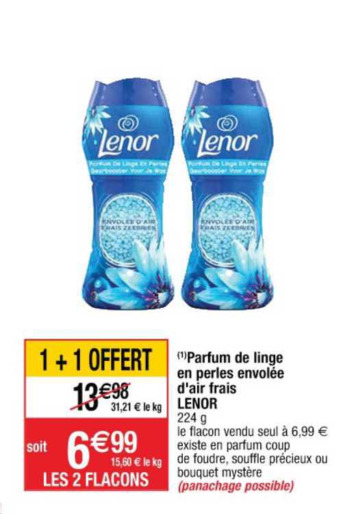 parfum de linge en perles envolée d'air frais lenor