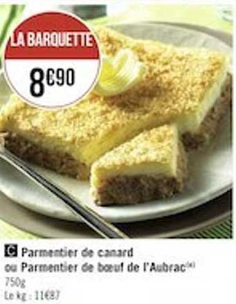 parmentier de canard ou parmentier de bœuf de l'aubrac