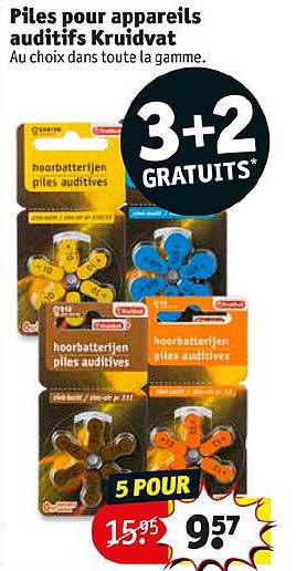 piles pour appareils auditifs kruidvat