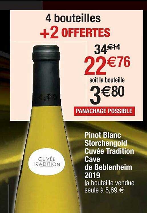 pinot blanc storchengold cuvée tradition cave de beblenheim 2019