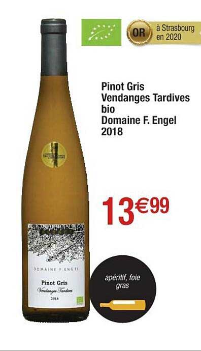 pinto gris vendanges tardivdes bio domaine f. engel 2018