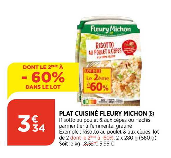 plat cuisiné fleury michon