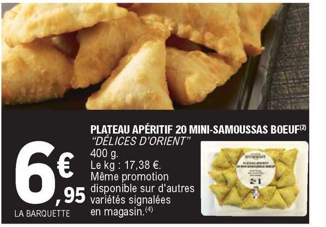 plateau apéritif 20 mini-samoussas bœuf "délices d'orient"