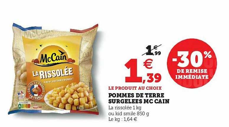 pommes de terre surgelées mc cain