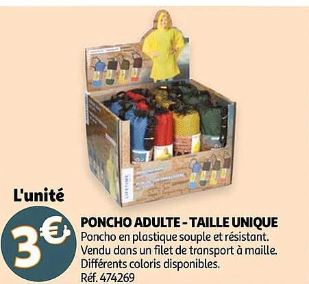 Poncho Adulte - Taille Unique