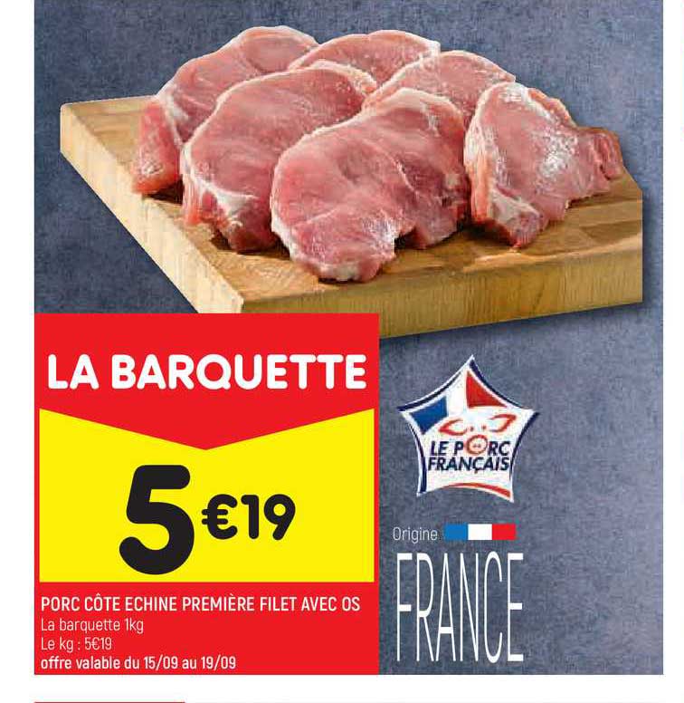 Porc Côte échine Première Filet Avec Os