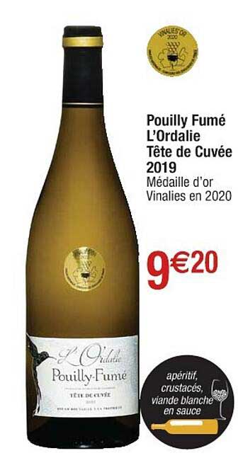 pouilly fumé l'ordalie tête de cuvée 2019