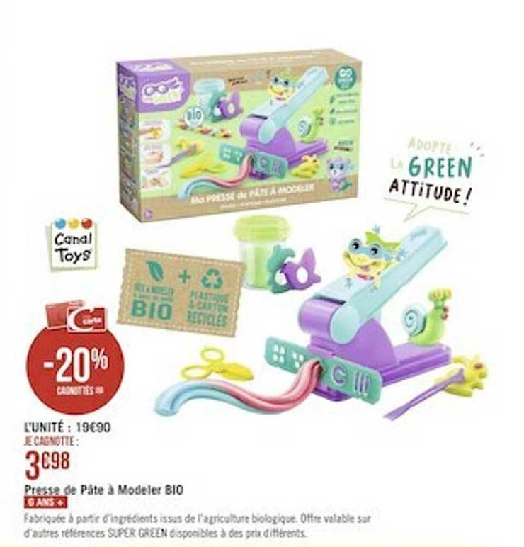 presse de pâte à modeler bio canal toys
