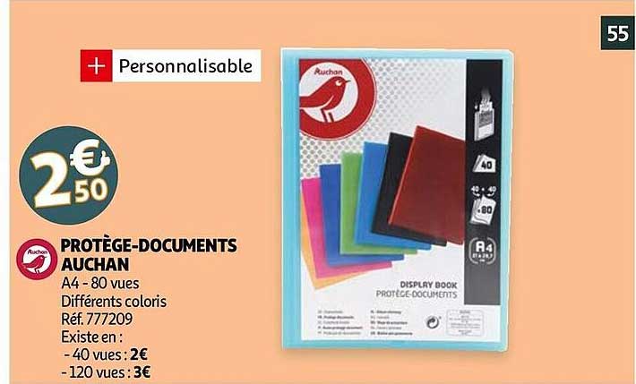 Protège-documents Auchan