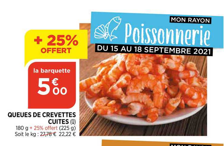 Queues De Crevettes Cuites