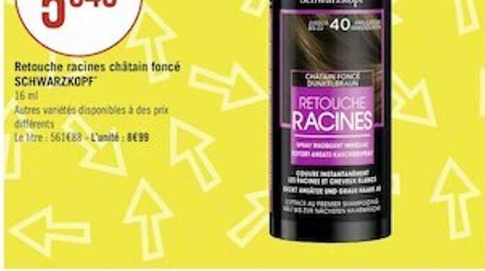 retouche racine châtain foncé schwarzkopf