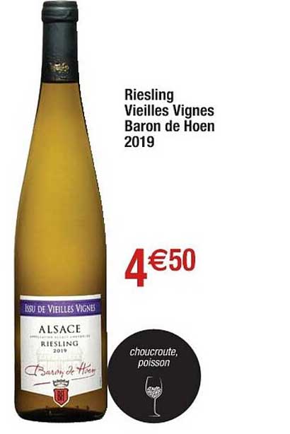 riesling vieilles vignes baron de hoen 2019