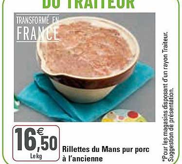 Rillettes Du Mans Pur Porc à L'ancienne