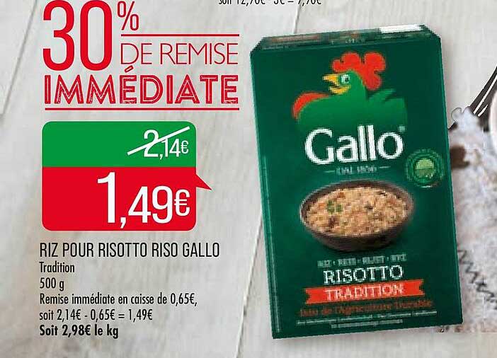 riz pour risotto riso gallo