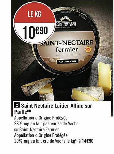 saint nectaire laitier affine sur paille