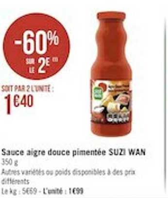 sauce aigre douce pimentée suzi wan
