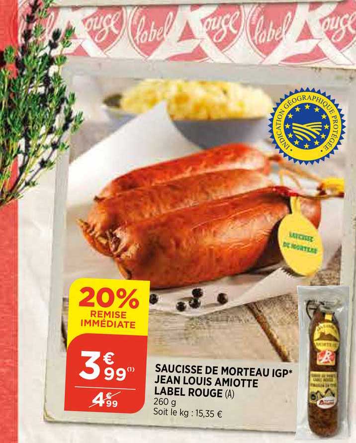 saucisse de morteau igp jean louis amiotte label rouge