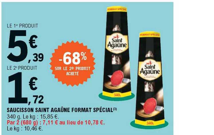 saucisson saint agaûne format spécial