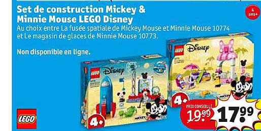 set de construction mickey & minnie mouse lego disney