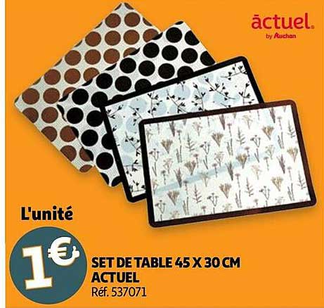 Set De Table 45 X 30 Cm Actuel