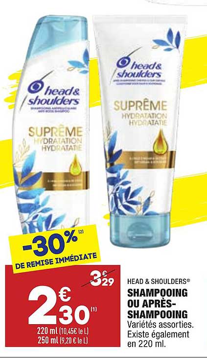 shampooing ou après-shampooing head & shoulders