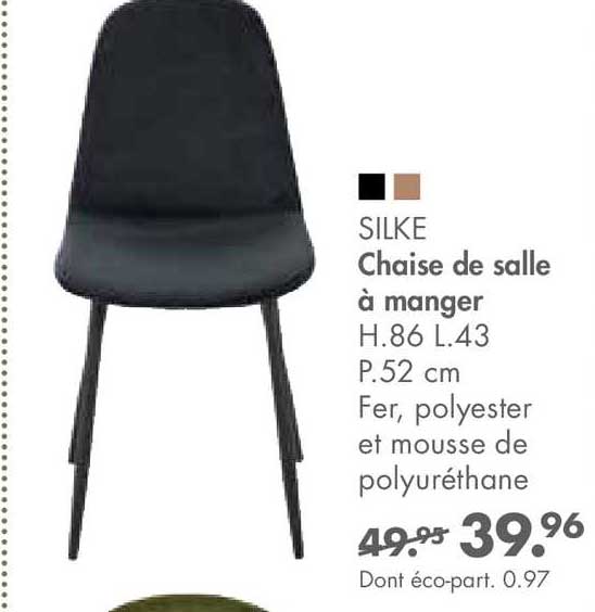 silke chaise de salle à manger